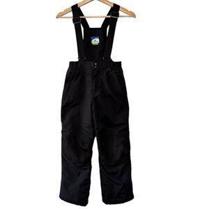Vintage 90s Slalom Youth Boys Black Overalls Snowsuit Snow Bibs Unisex Kids M /8